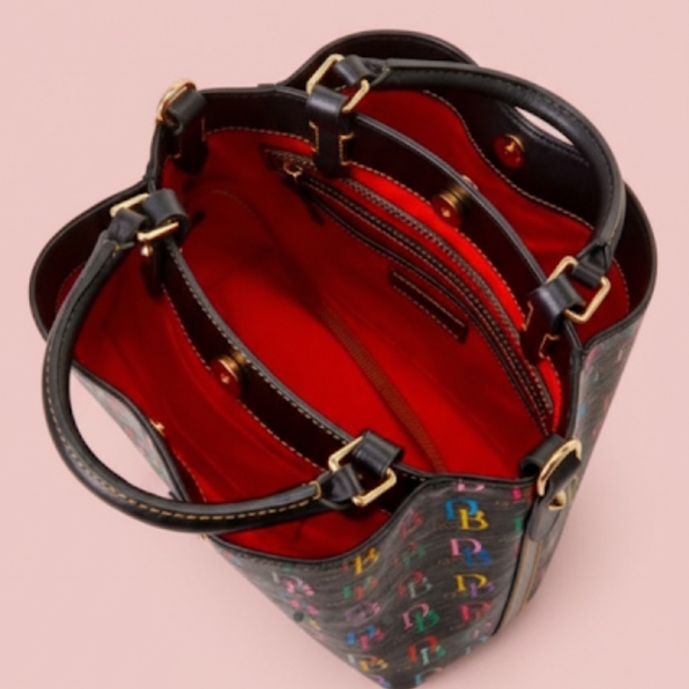 2pc Set: Dooney & Bourke Brenna Satchel & Cherry Bag Charm🍒 - Picture 10 of 12